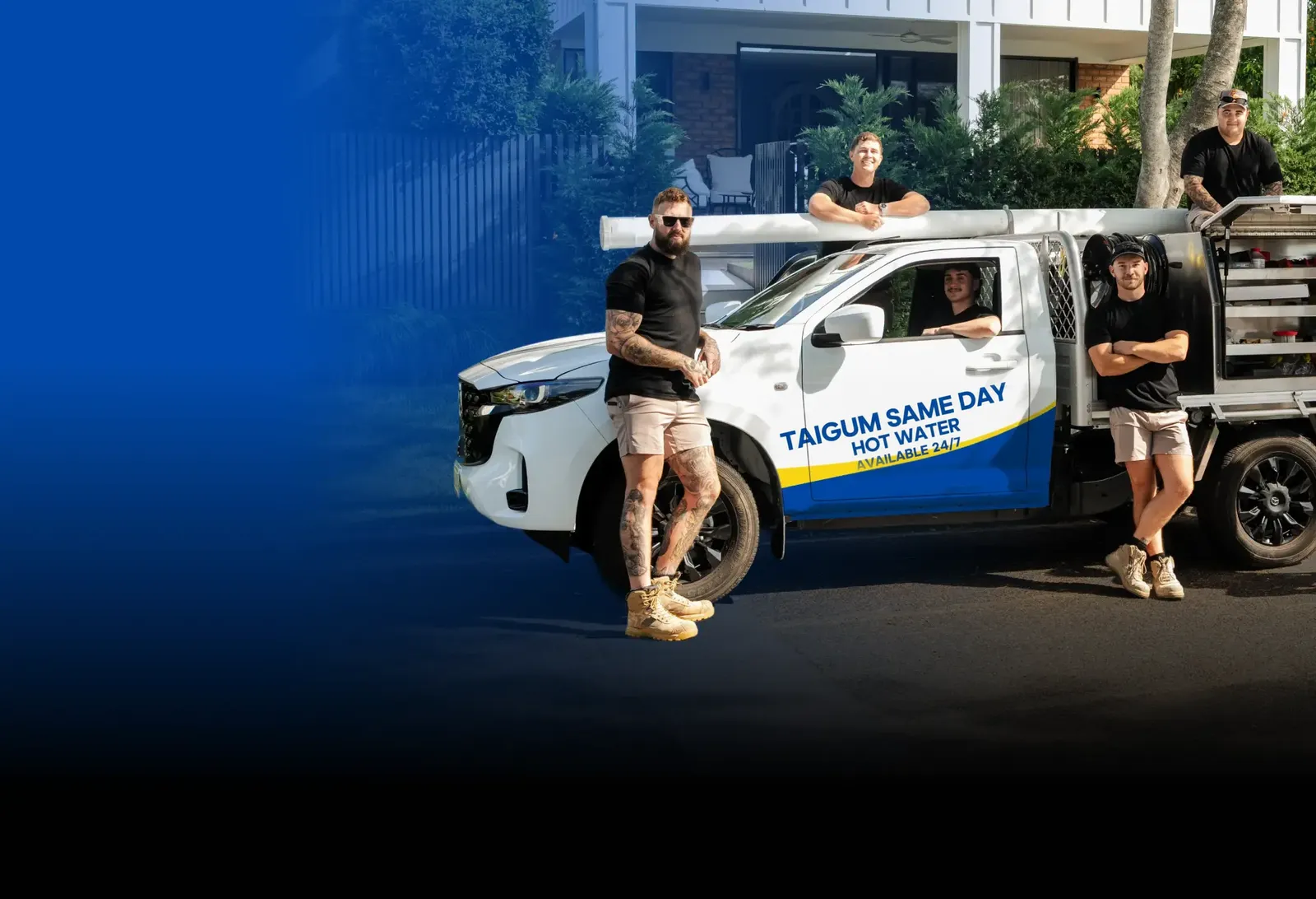 Taigum Same Day Hot Water team with the ute